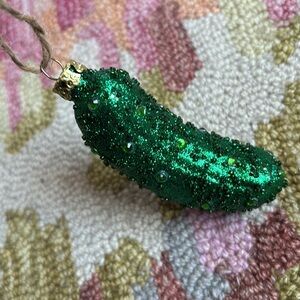 🥒Sparkle Pickle Ornament + rustic twine for hanging Cody Foster